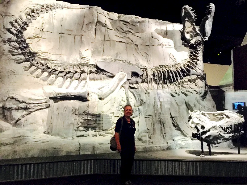 The Royal Tyrrell Museumda T-Rex iskeleti ve ben