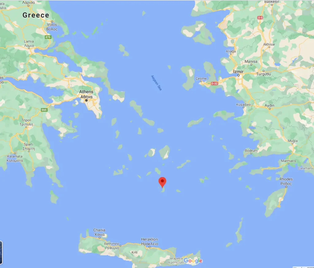 Santorini harita